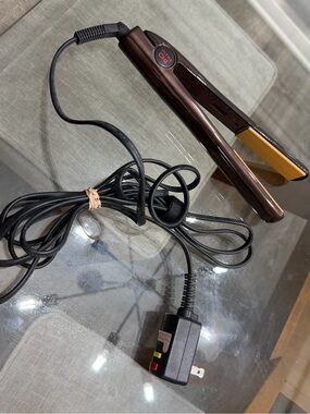 Gold Plate Brown Hair Straightener